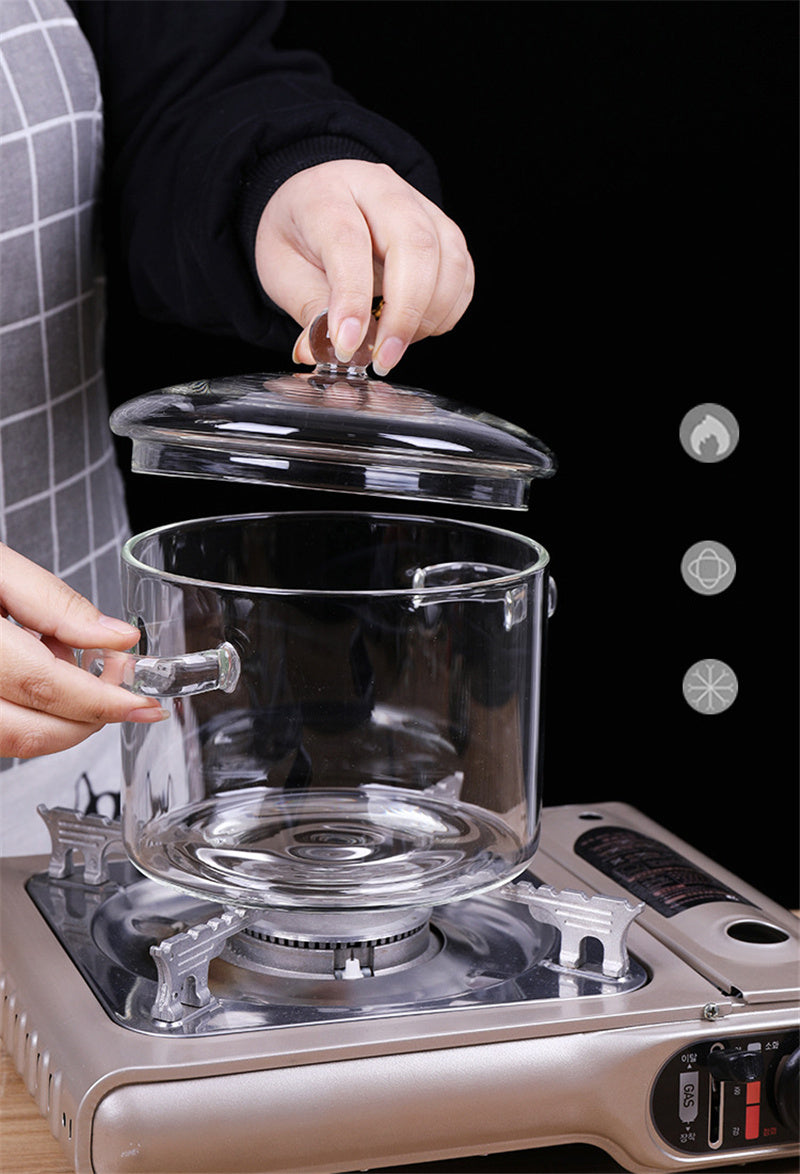 Clear Glass Cooking Pot