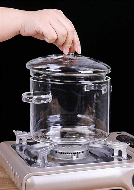 Clear Glass Cooking Pot