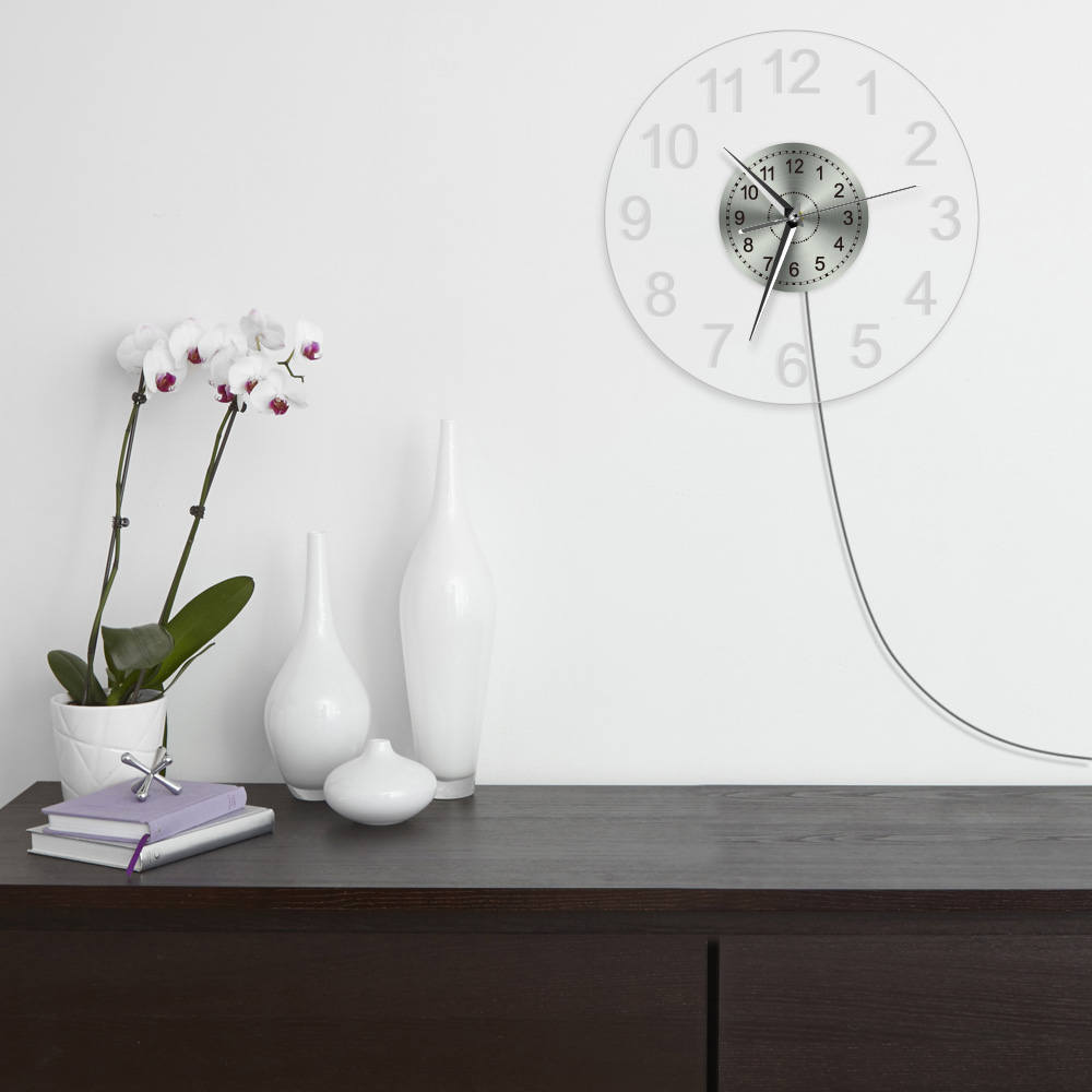 Transparent Acrylic Wall Clock (Color Adjustable)