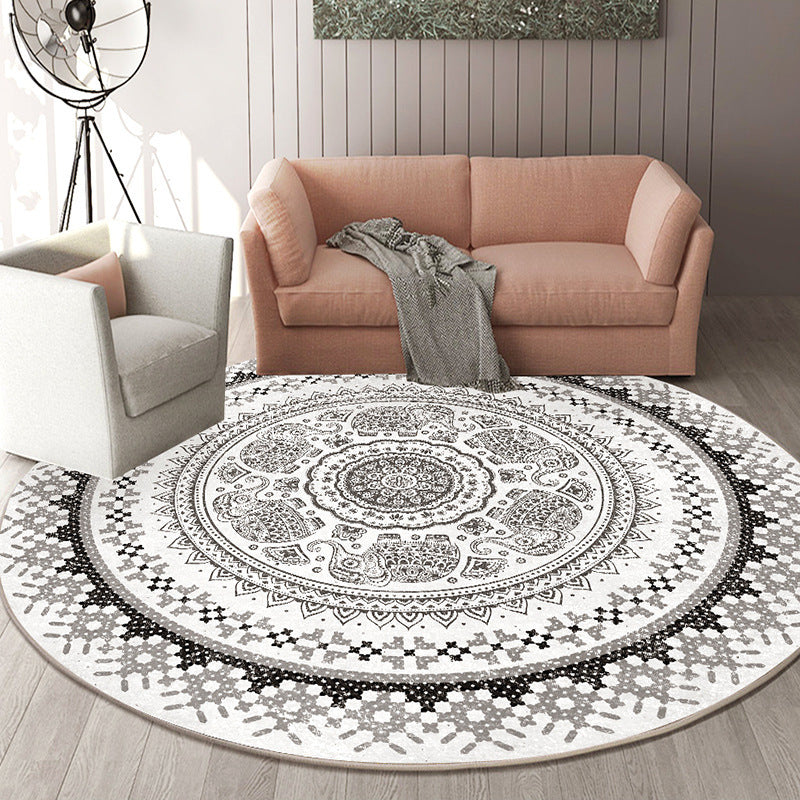Chic Round Living Room Rug