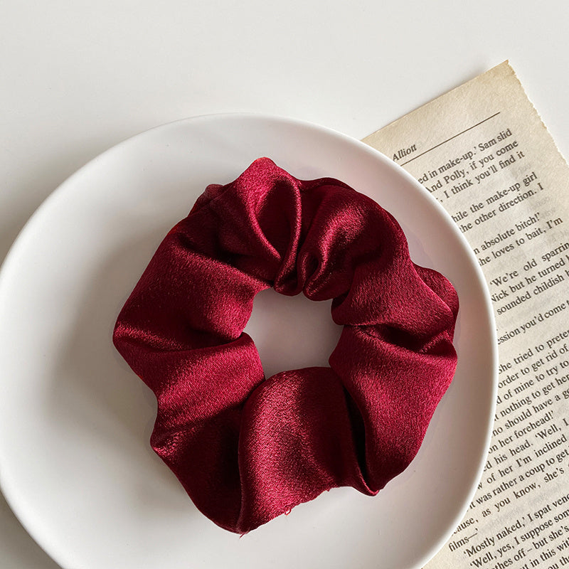Retro Satin Hair Scrunchie