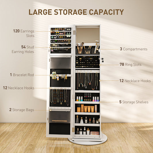 Chic Mirror Jewelry Cabinet