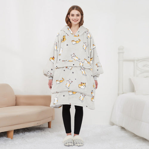 Cozy Heat-Up Hoodie Blanket