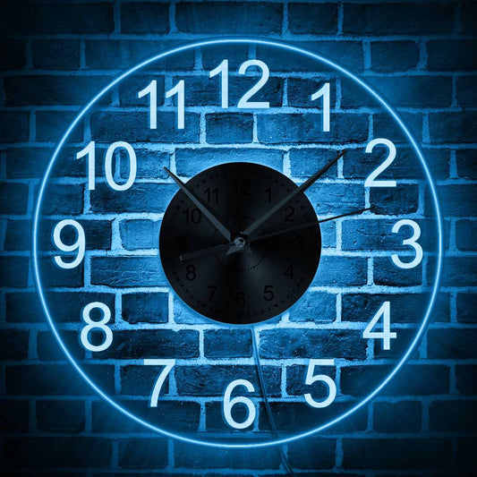 Transparent Acrylic Wall Clock (Color Adjustable)