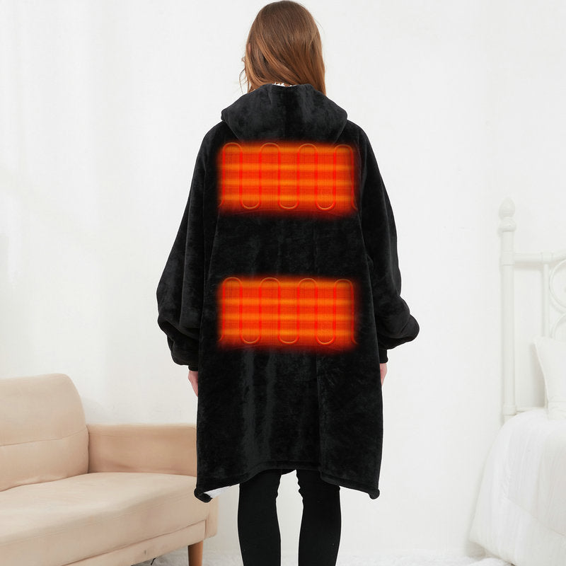 Cozy Heat-Up Hoodie Blanket