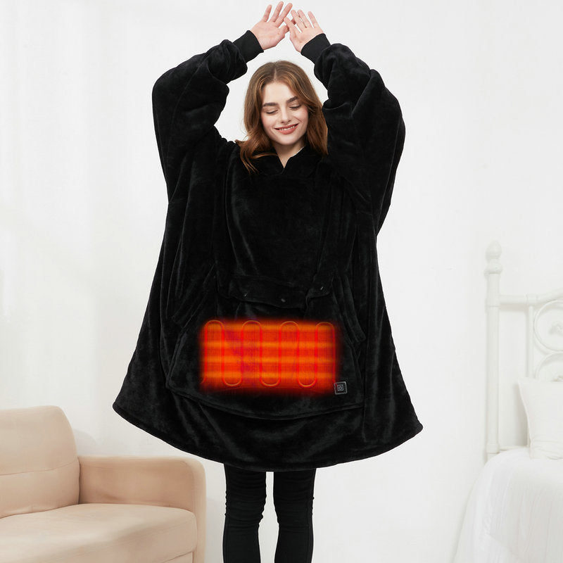 Cozy Heat-Up Hoodie Blanket