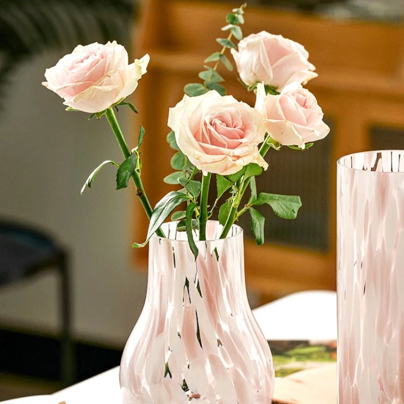 Elegant Pink Glass Vase