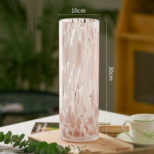 Elegant Pink Glass Vase