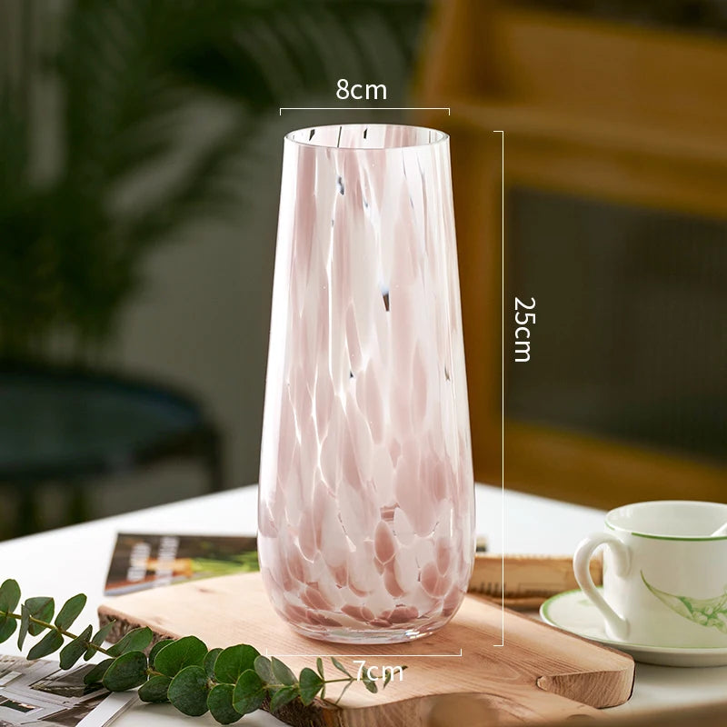 Elegant Pink Glass Vase