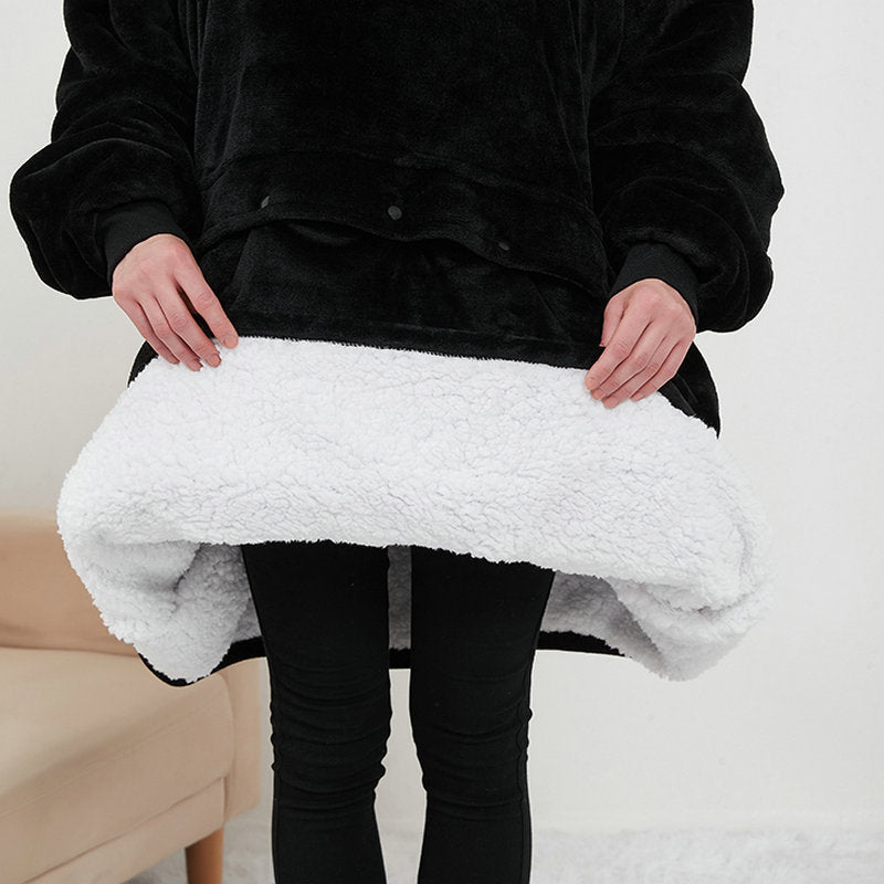 Cozy Heat-Up Hoodie Blanket