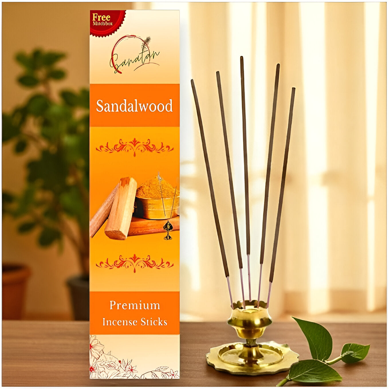 80 Incense Sticks, Free Matchbox | 9 Inch Long Organic | Classic