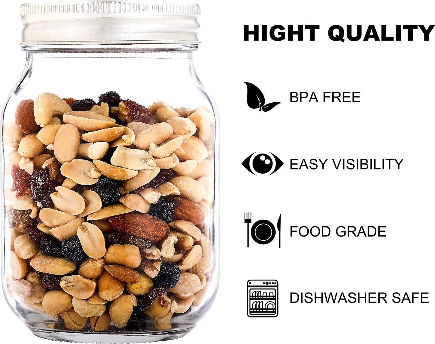 12 Pack Mason Jars 12 OZ