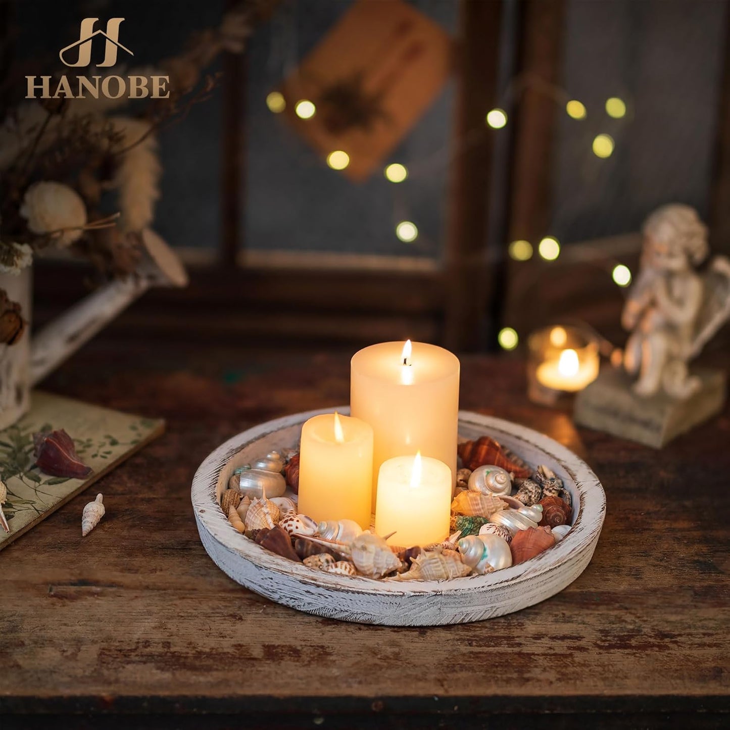 Rustic Charm Candle Tray