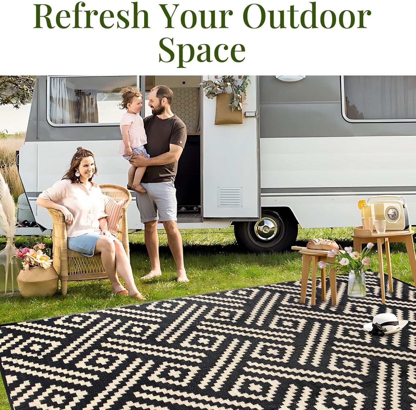 OPPODREAM Reversible Outdoor Rug