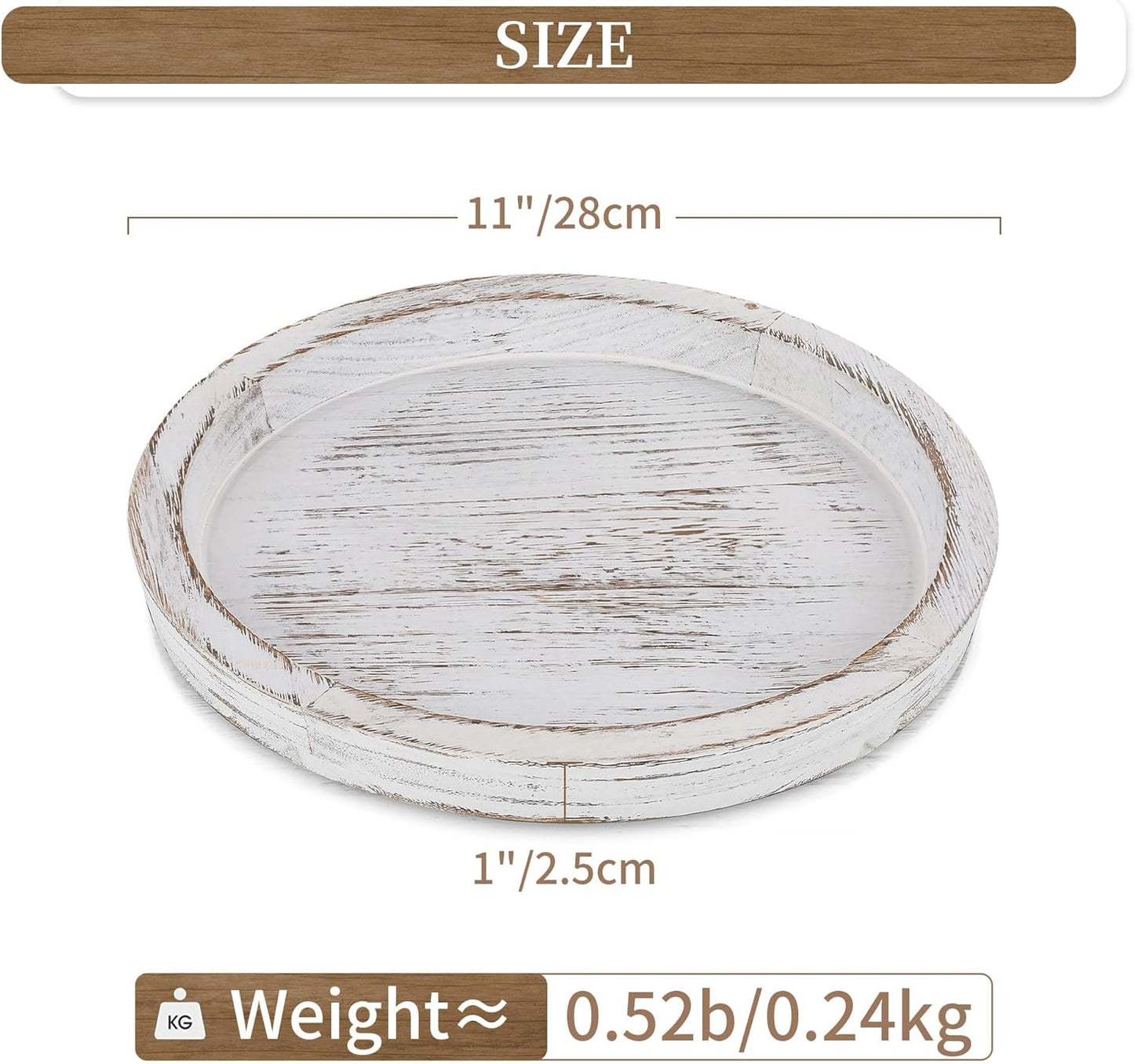 Rustic Charm Candle Tray