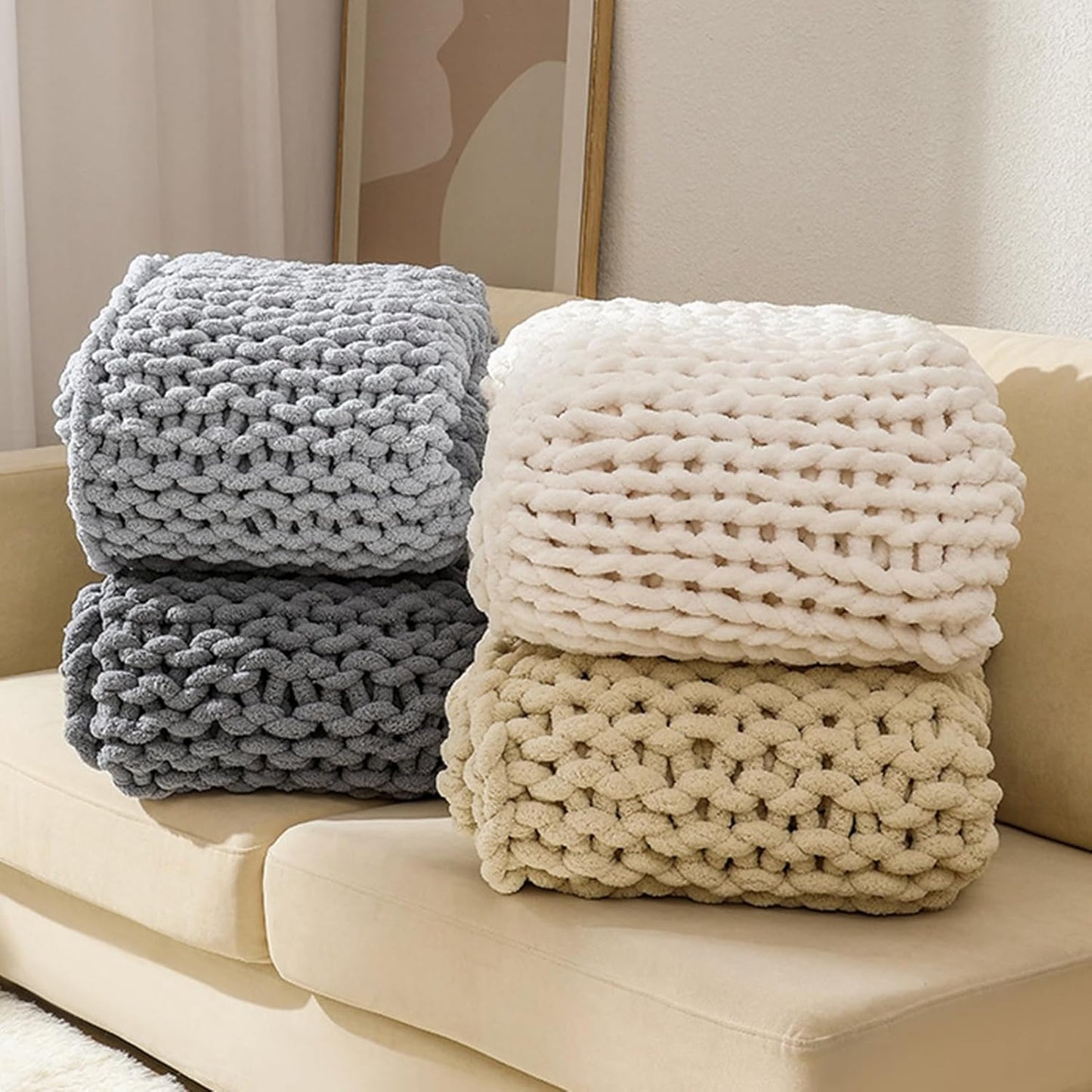 Cozy Chunky Knit Blanket