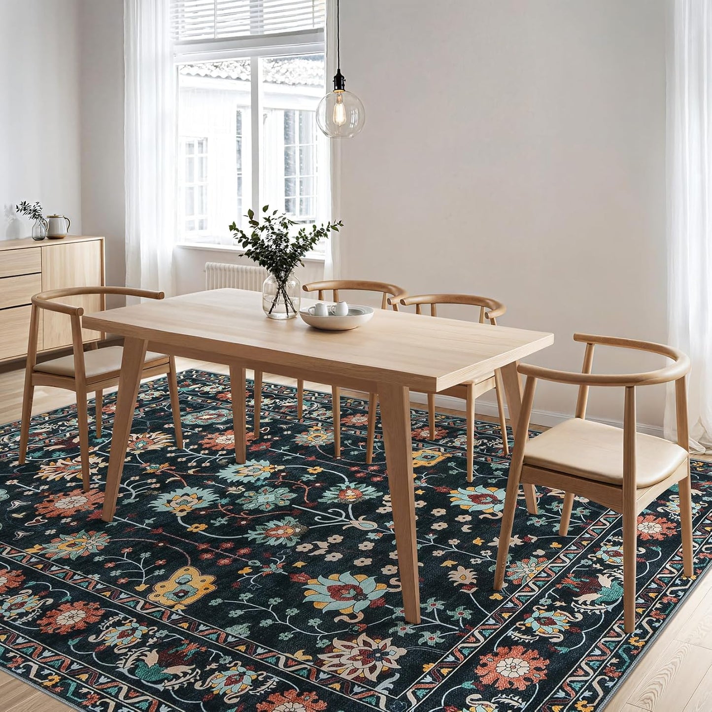 Enchanting Floral Washable Rug