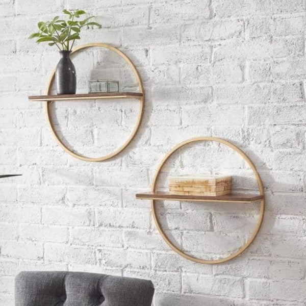 Geometric Wall Shelf Set