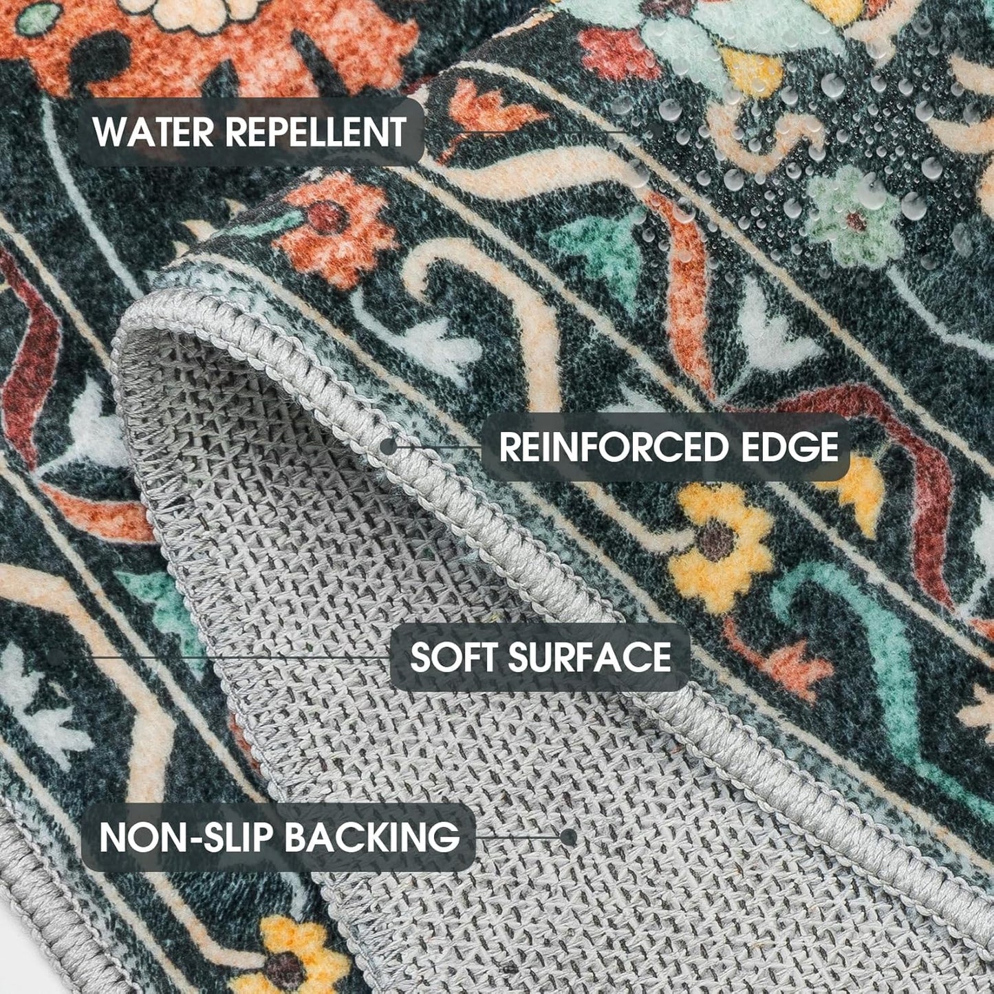 Enchanting Floral Washable Rug