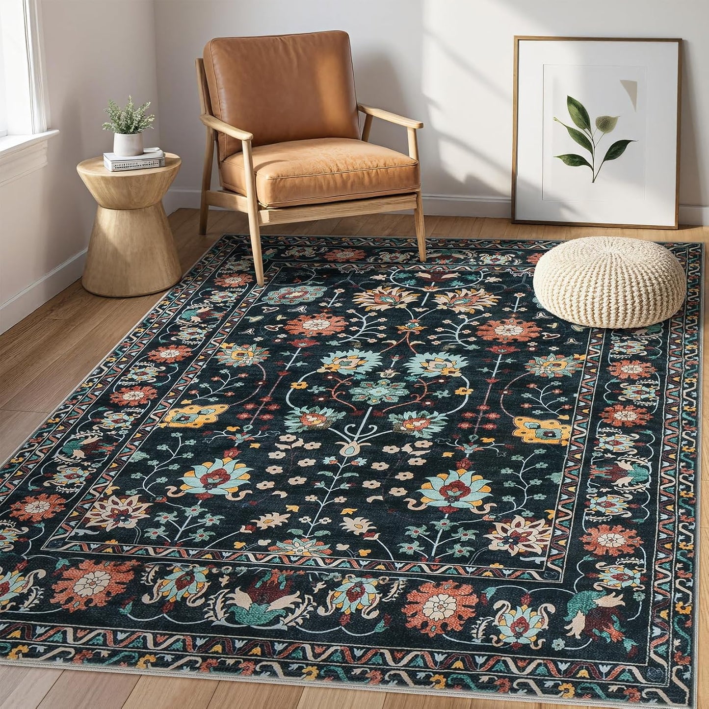 Enchanting Floral Washable Rug