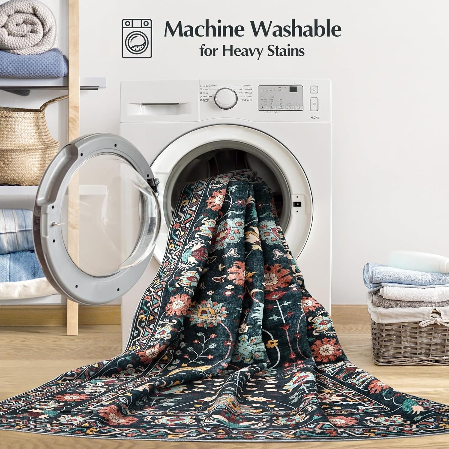 Enchanting Floral Washable Rug