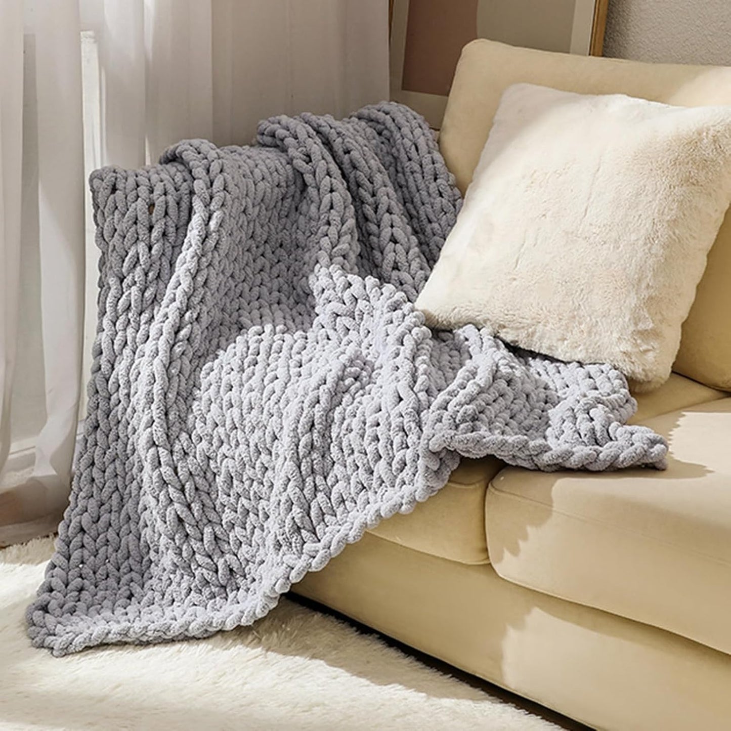 Cozy Chunky Knit Blanket
