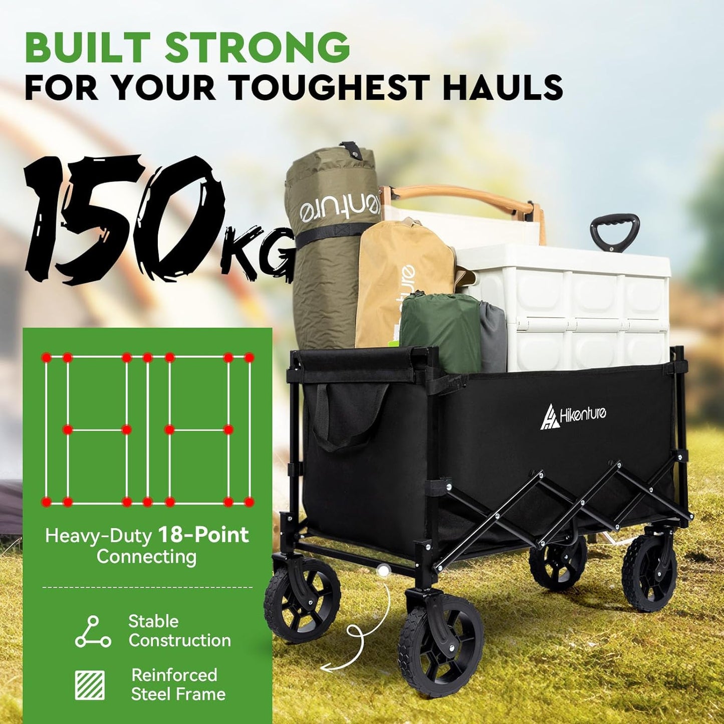 Hikenture Foldable Wagon Cart