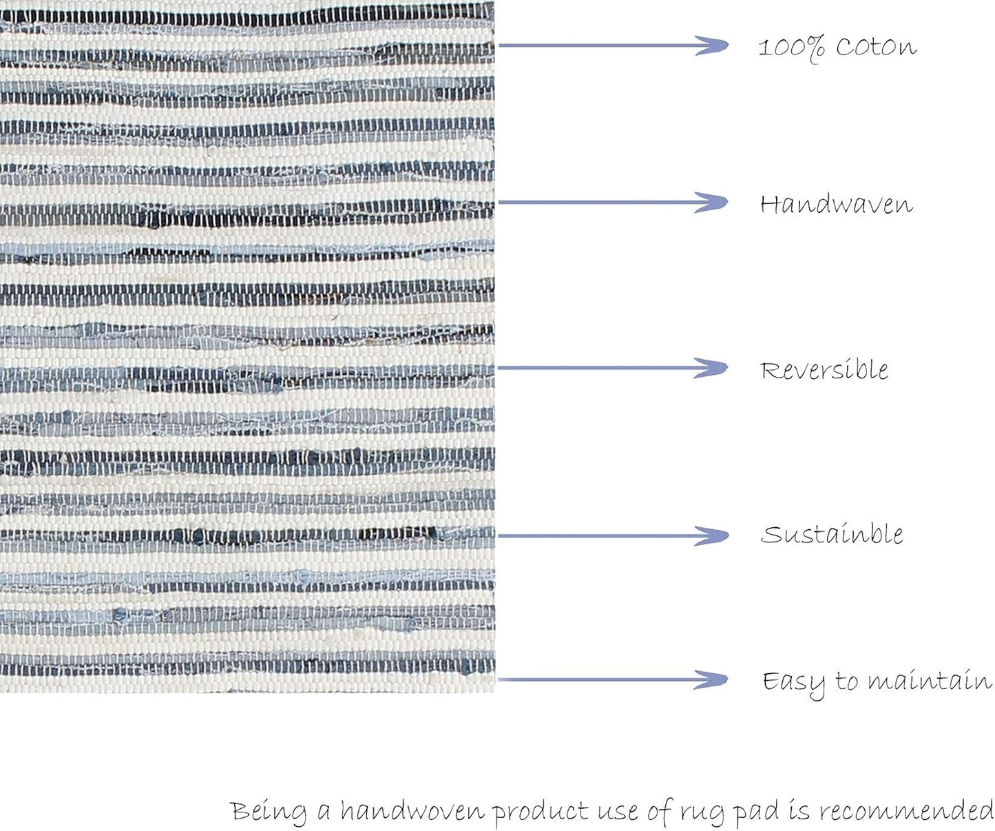 Cozy Blue Braided Rug