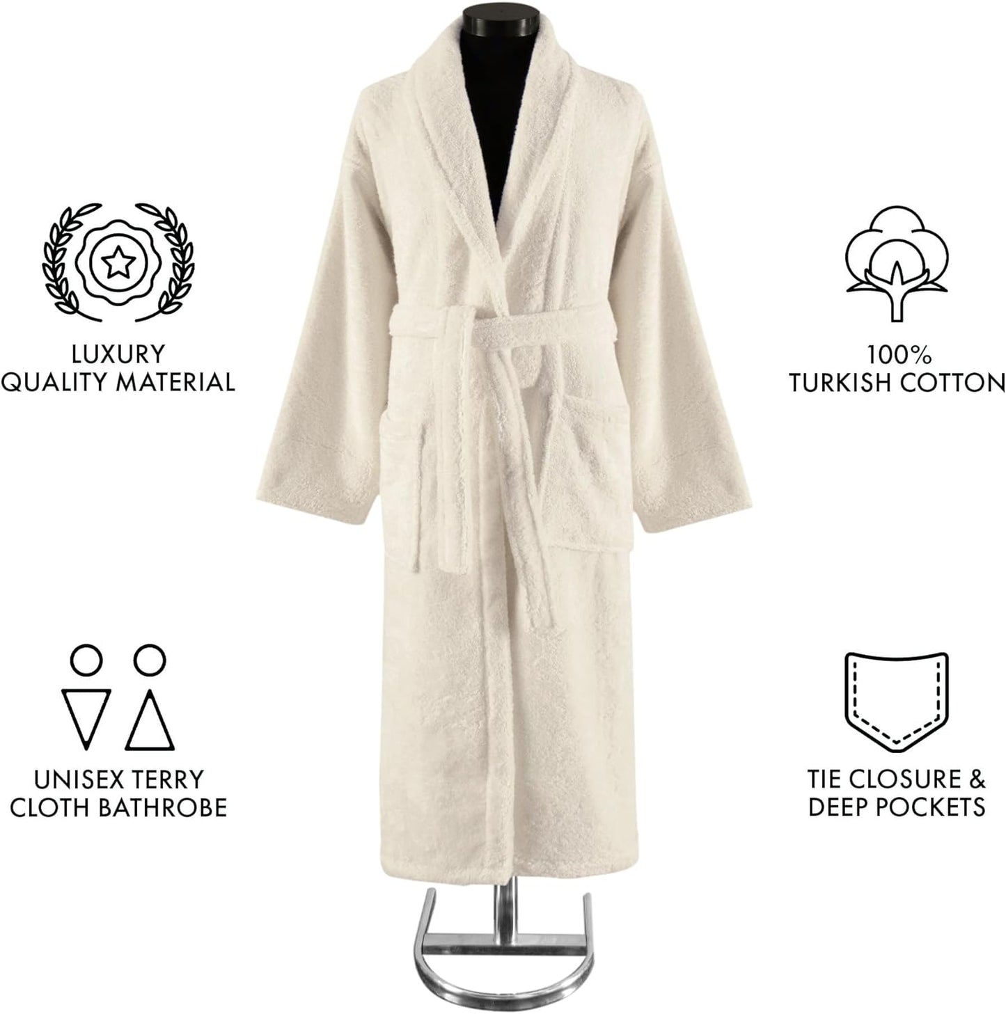 Authentic Turkish Cotton Spa Robe (True to Size)