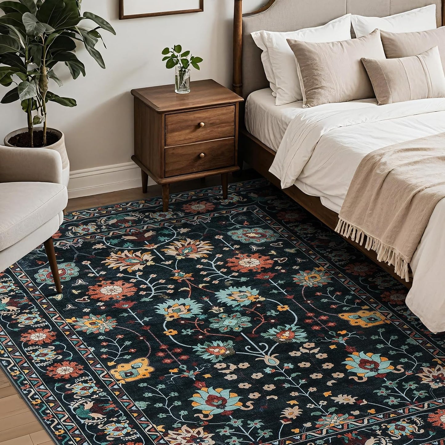 Enchanting Floral Washable Rug