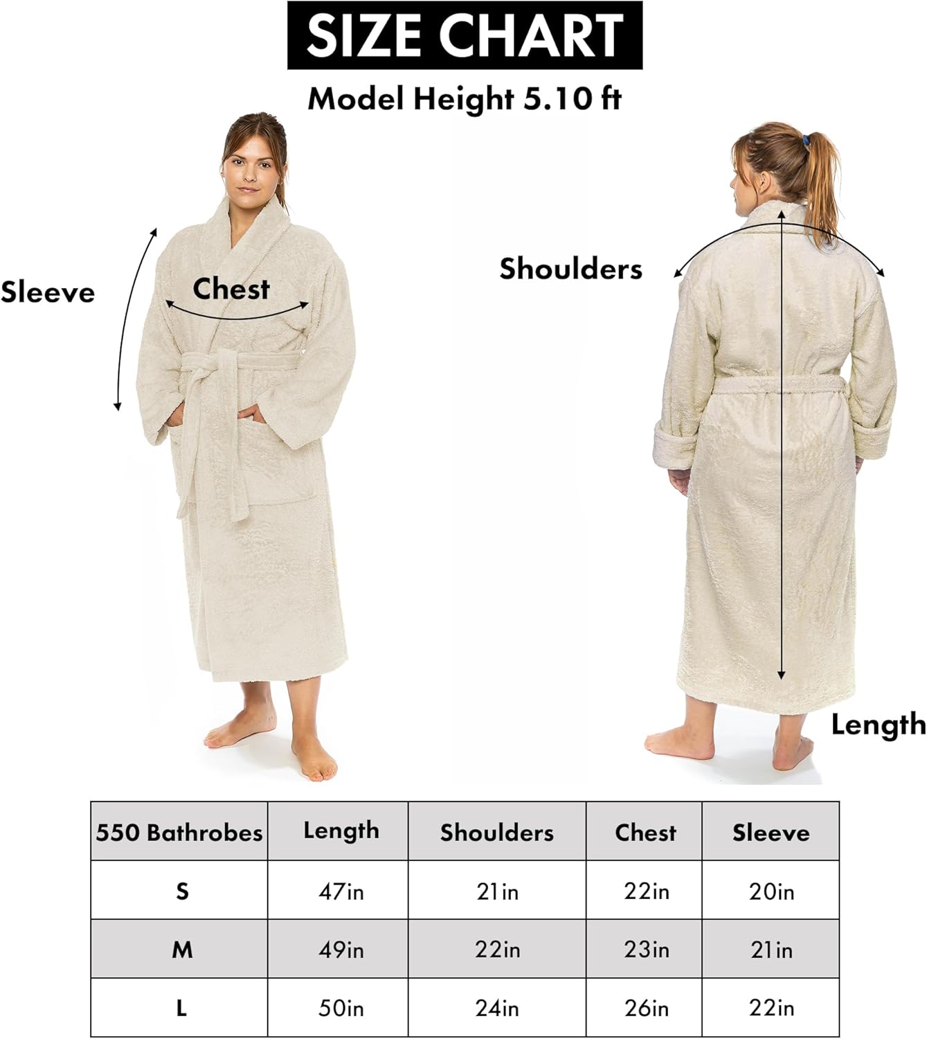 Authentic Turkish Cotton Spa Robe (True to Size)