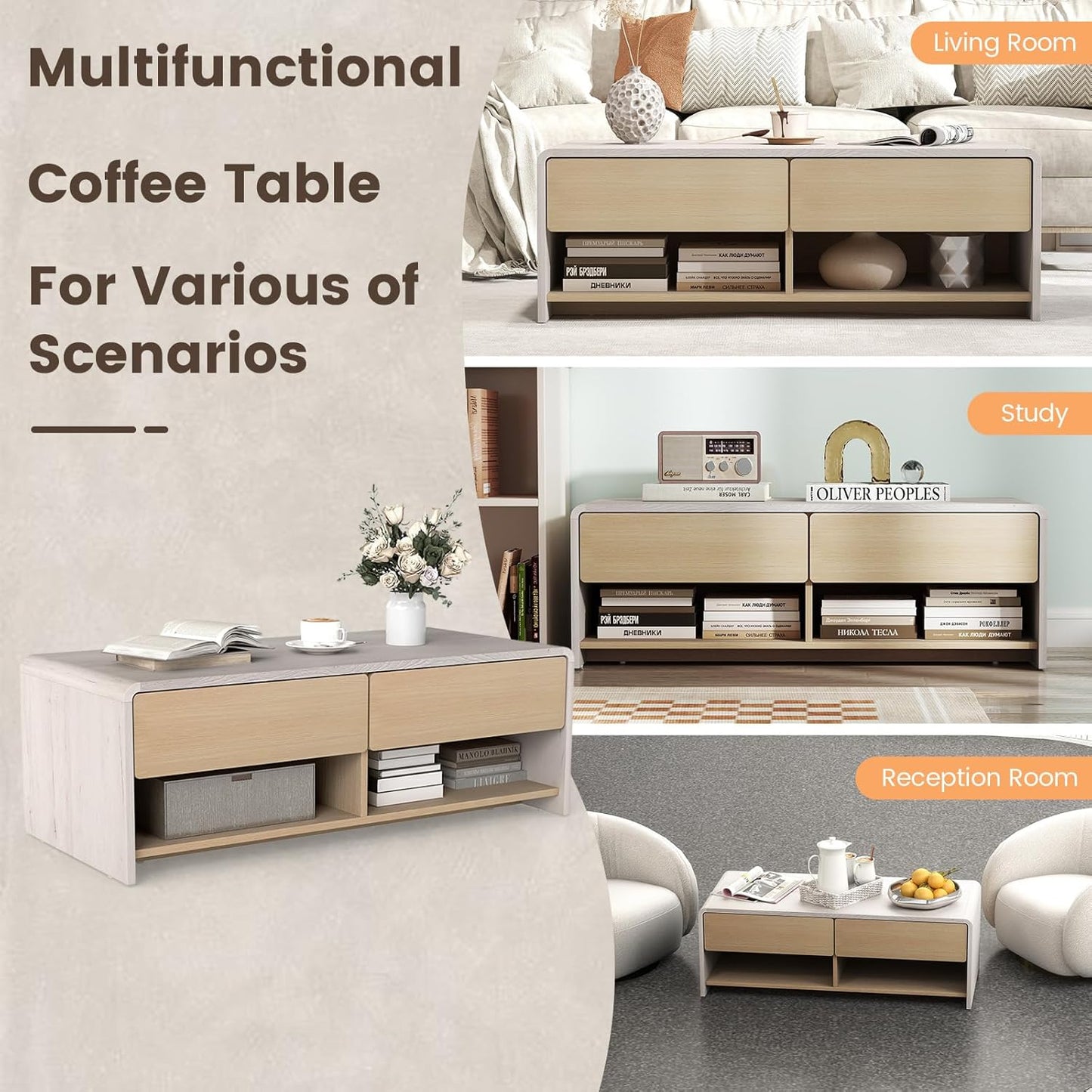 Elegant Storage Coffee Table