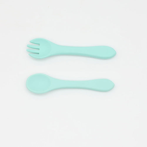 Silicone Baby Spoon Fork Set