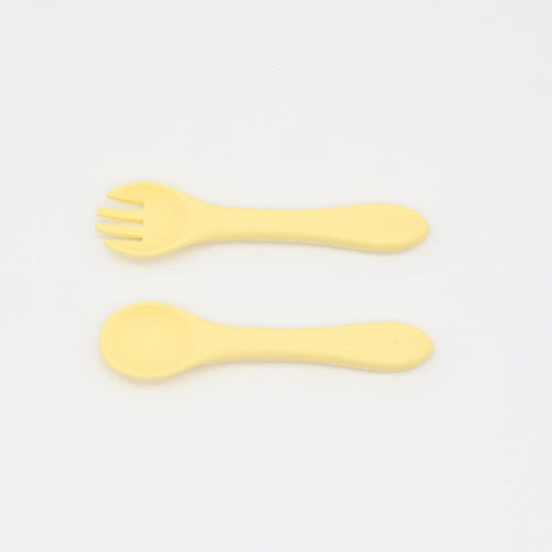 Silicone Baby Spoon Fork Set