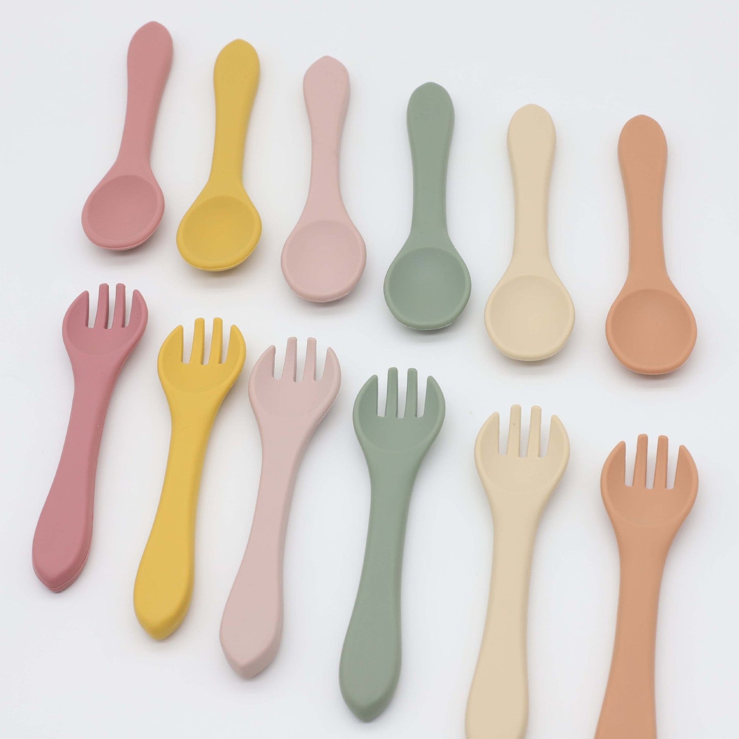 Silicone Baby Spoon Fork Set