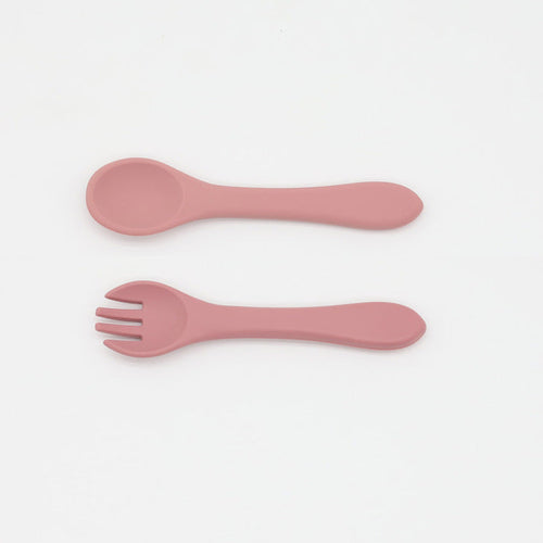 Silicone Baby Spoon Fork Set